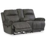 Austere Reclining Loveseat with Console