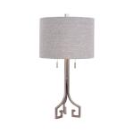 Modern Metal Table Lamp in Antique Silver