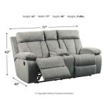 Mitchiner Reclining Loveseat with Console
