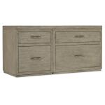 LinvleFals Linville Falls 60" Credenza with File and Open Desk Cabinet