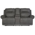 Austere Reclining Loveseat with Console