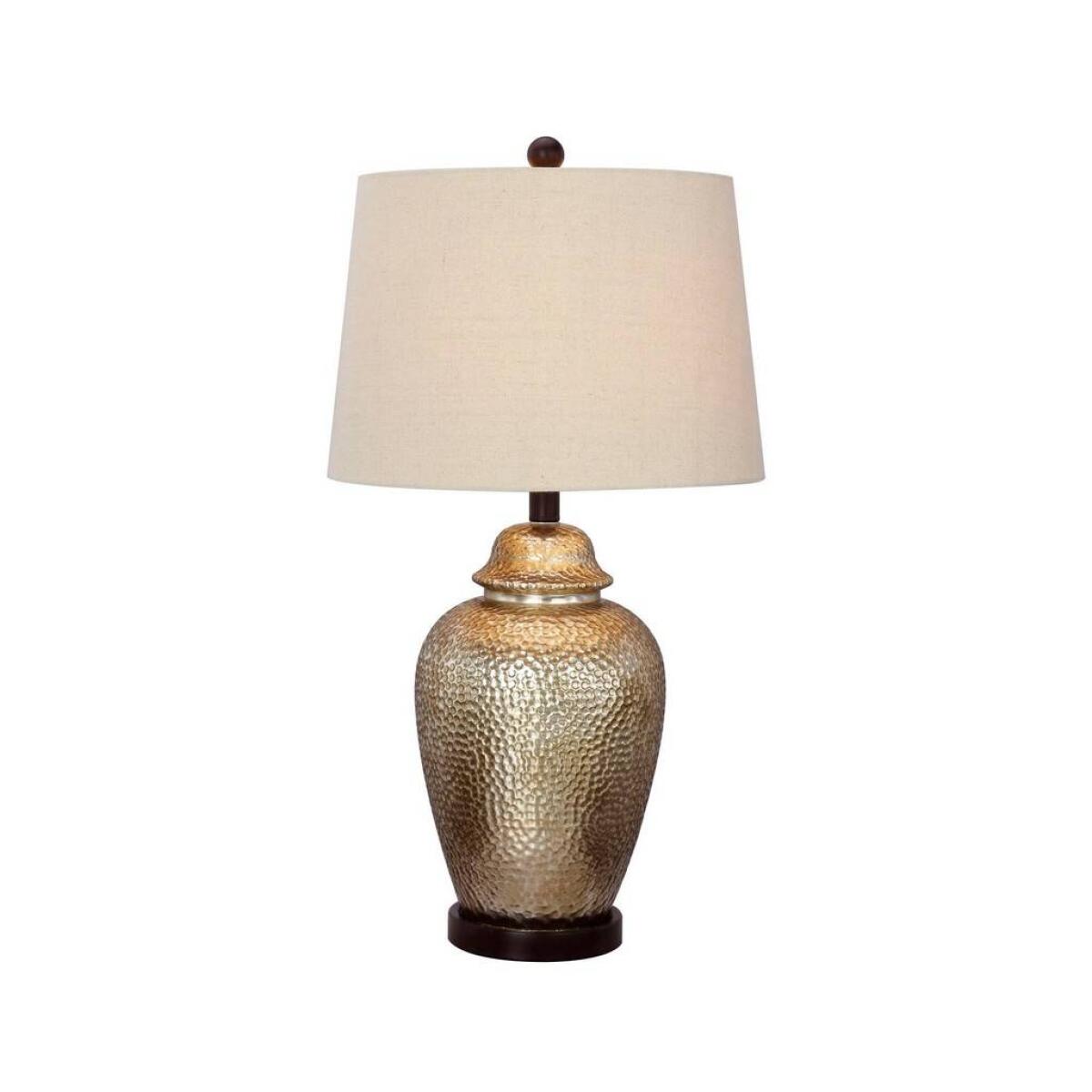 27.5 in. Antique Brown Mercury Glass and Oil-Rubbed Bronze Metal Table Lamp 27.5 in. Antique Brown Mercury Glass and Oil-Rubbed Bronze Metal Table Lamp - Image 1