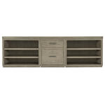 LinvleFals Linville Falls 96" Credenza with File and Two Open Desk Cabinets Credenza