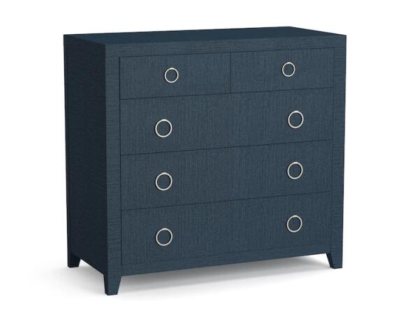 Ventura Raffia Chest Pacific Blue