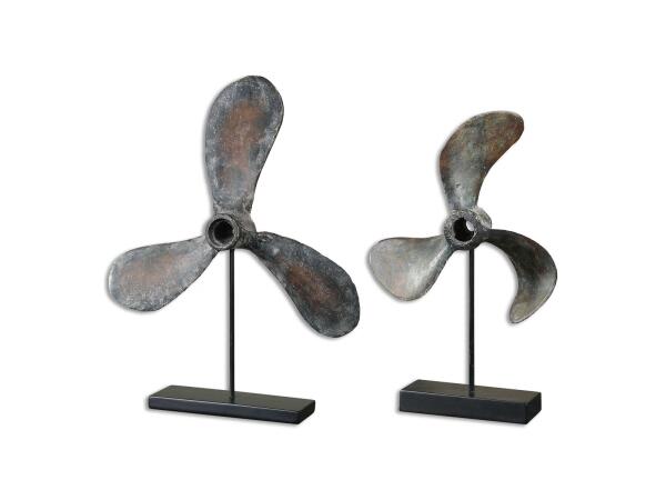 Propeller Sculptures Set of 2