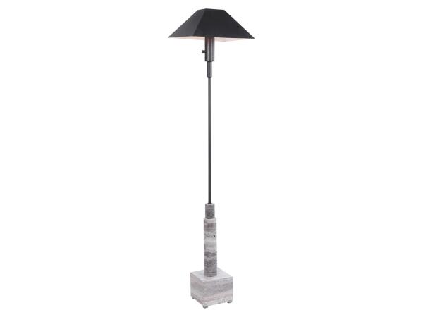 Telescope Floor Lamp - Gray Travertine/Bronze