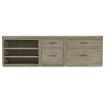 LinvleFals Linville Falls 96" Credenza with File, Lateral File and Open Desk Cabinet