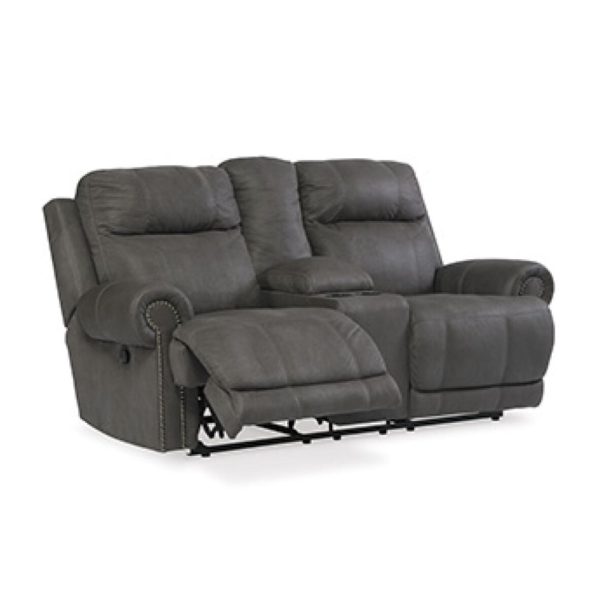 Austere Reclining Loveseat with Console Austere Reclining Loveseat with Console