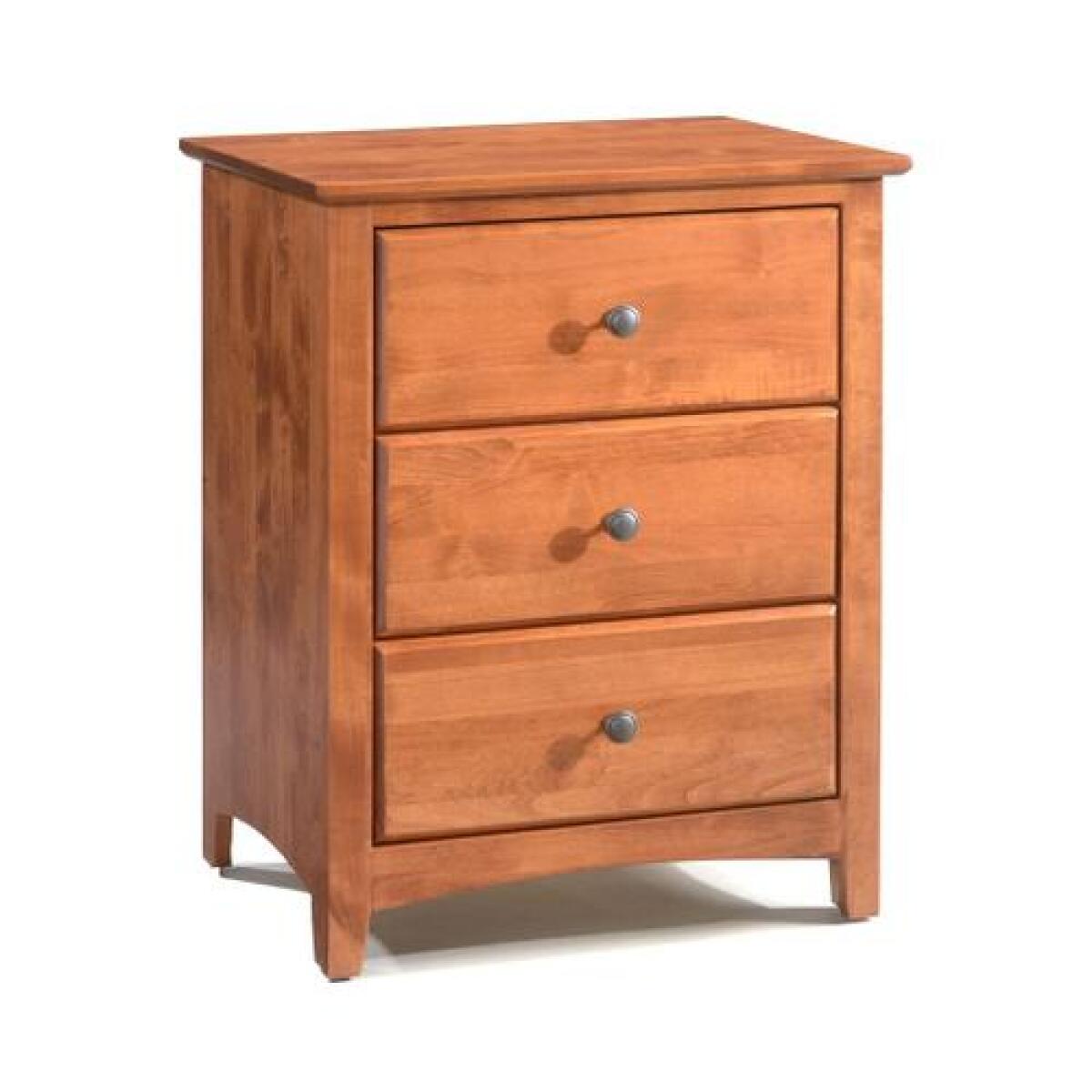 Shaker 3 Drawer Wide Nightstand Shaker 3 Drawer Wide Nightstand - Image 1