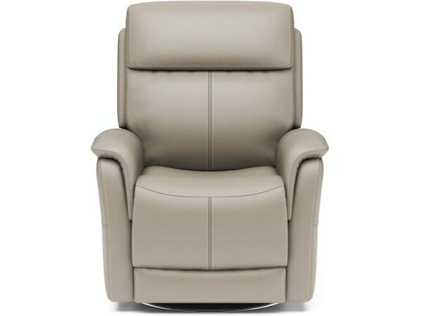 View Swivel Power Recliner with Power Headrest and Lumbar