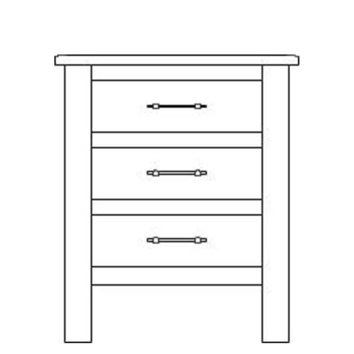 Simplicity 3 Drawer Nightstand Simplicity 3 Drawer Nightstand