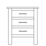Simplicity 3 Drawer Nightstand