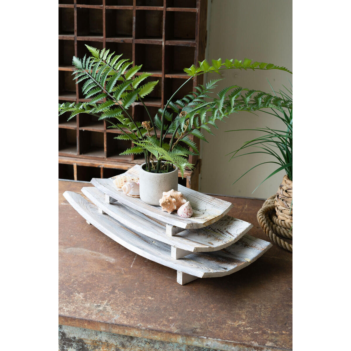 Set of 3 Rectangle Curved Wooden Bowls Set of 3 Rectangle Curved Wooden Bowls
