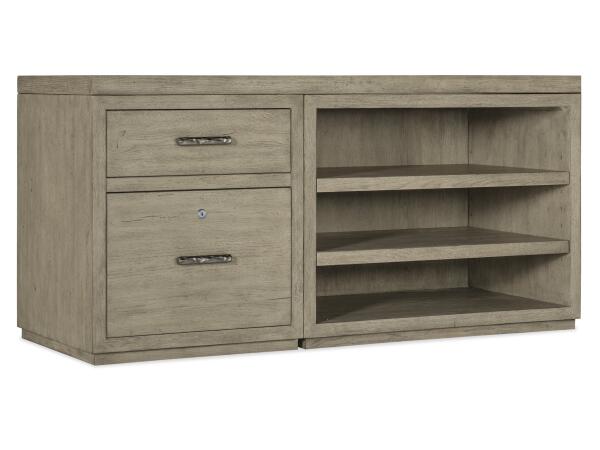 LinvleFals Linville Falls 60" Credenza with File and Open Desk Cabinet