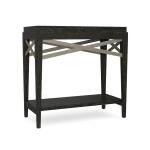 Woodridge Round End Table in Cavern Black