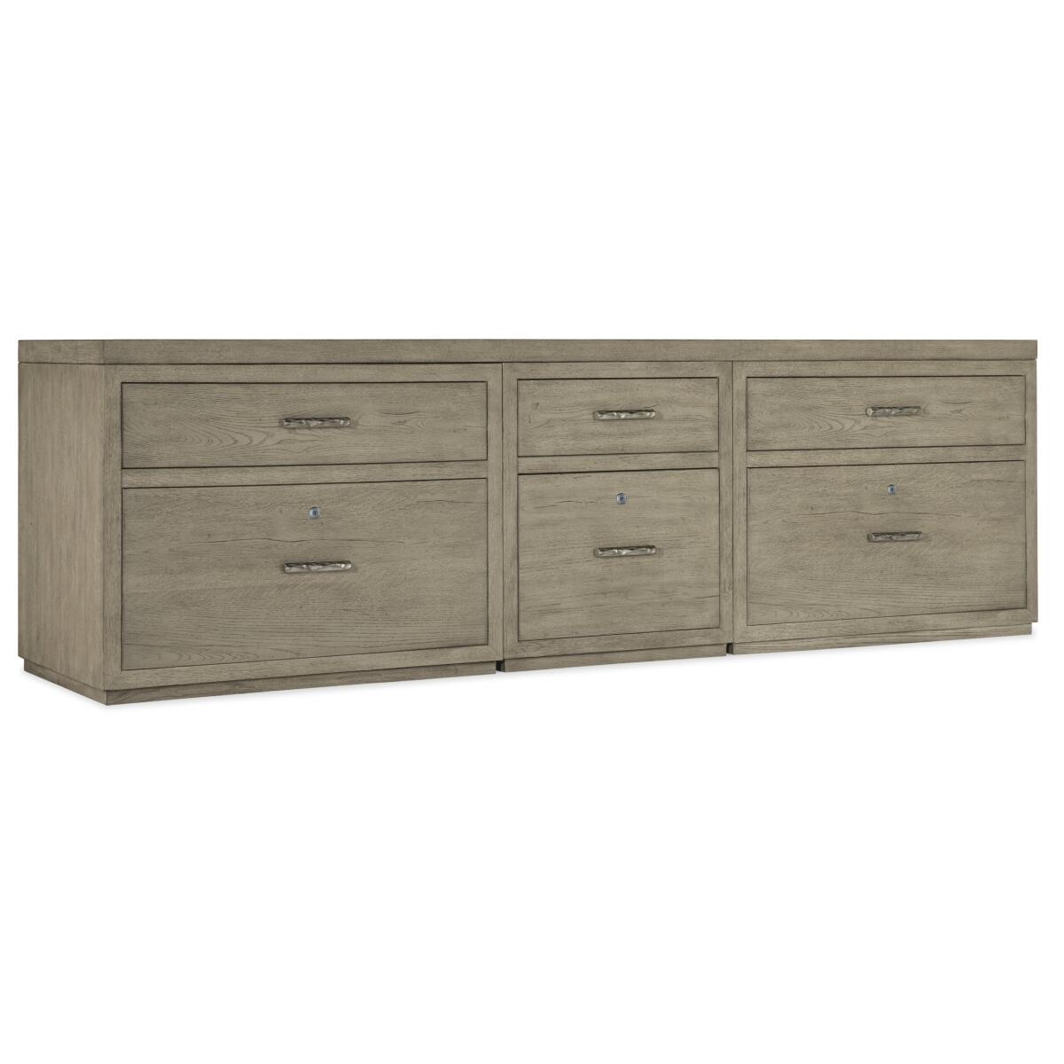 LinvleFals Linville Falls 96" Credenza with File and Two Lateral Files LinvleFals Linville Falls 96" Credenza with File and Two Lateral Files