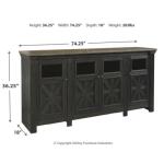 Tyler Creek 74" TV Stand - Image 5