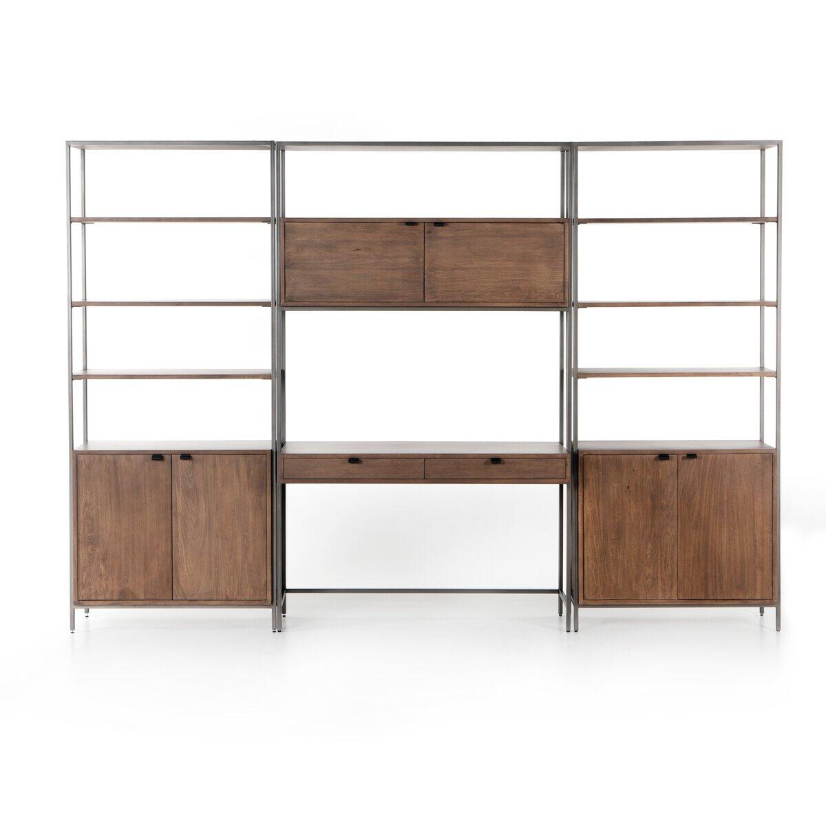 Trey Modular Wall Desk With 2 Bookcases Trey Modular Wall Desk With 2 Bookcases