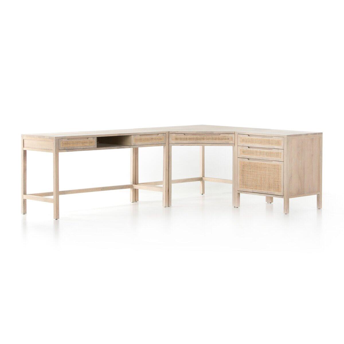 Clarita Desk System W/ Filing Cabinet Clarita Desk System W/ Filing Cabinet